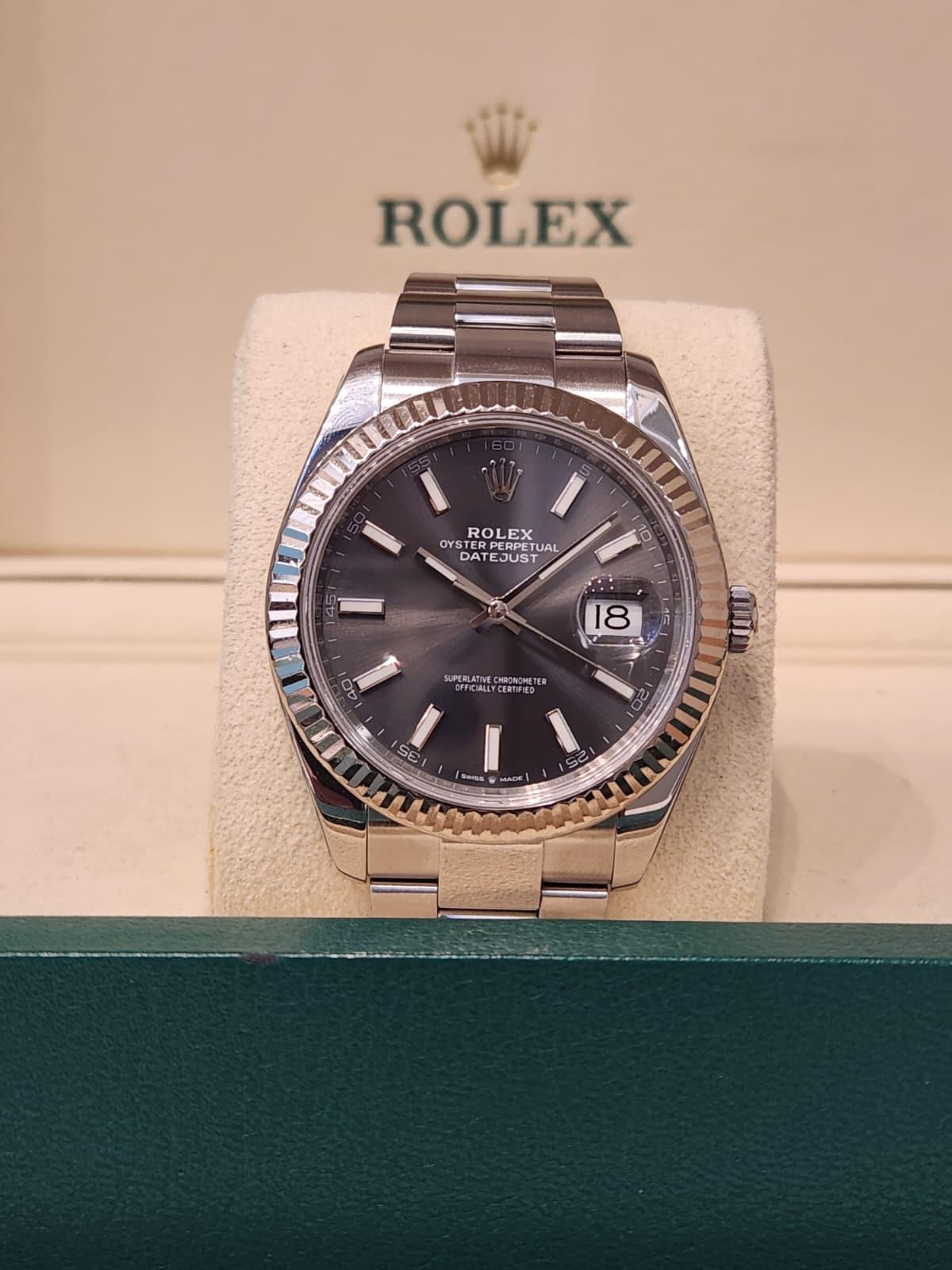 Rolex Datejust 41 Rhodium Oyster M126334