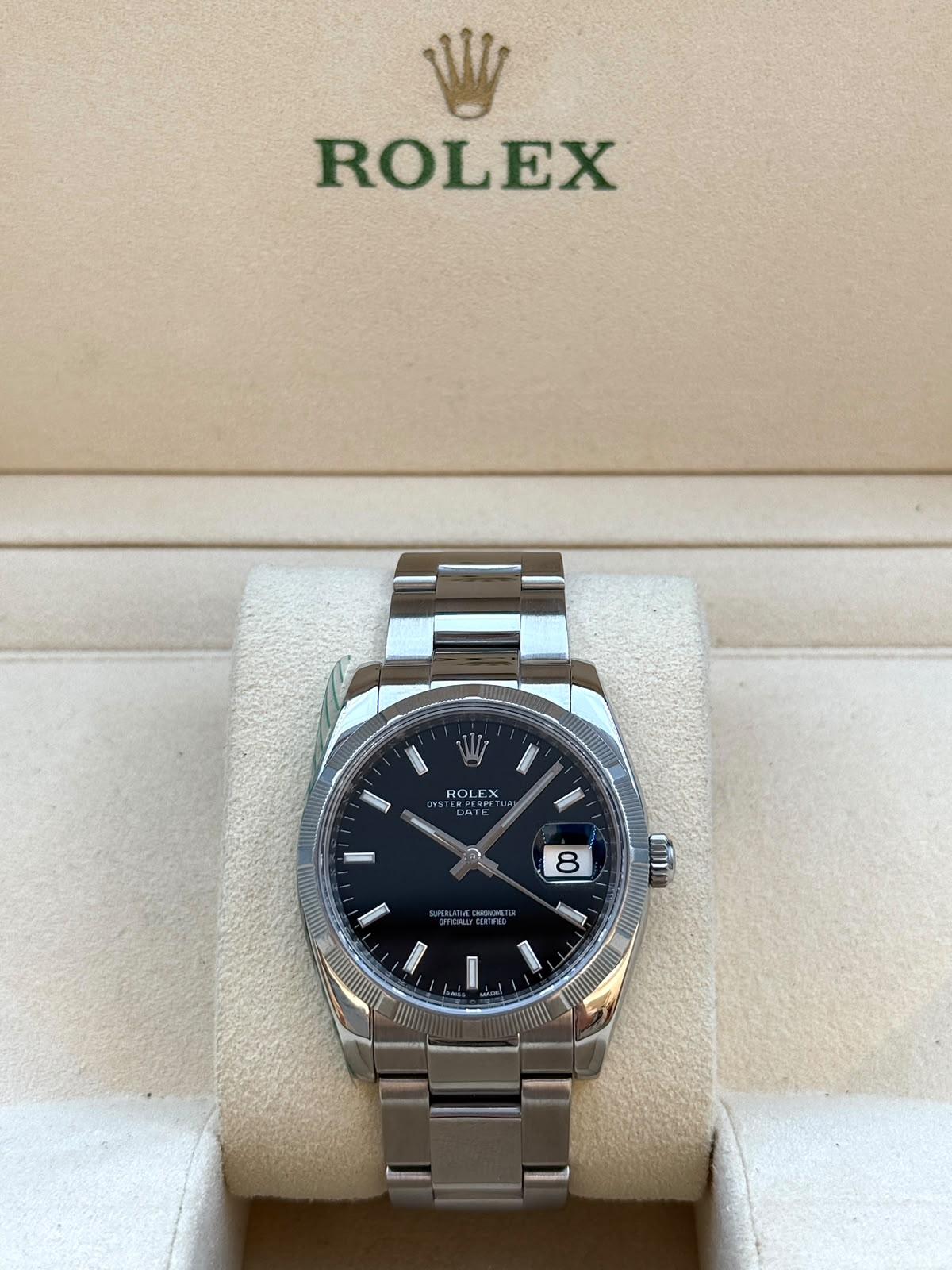 Rolex Oyster Perpetual Date 34mm M115200 Black